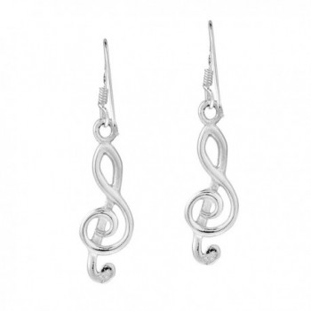 Melody Sterling Silver Treble Earrings in Women's Drop & Dangle Earrings