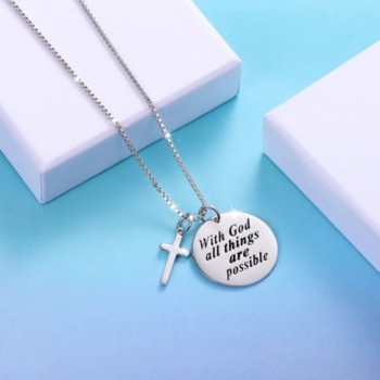 Sterling Engraved Possible Inspirational Necklace in Women's Pendants