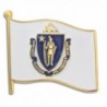 PinMart's Massachusetts US State Flag MA Enamel Lapel Pin 1" - CD119PELHC9