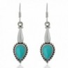 Sterling Turquoise Gemstones Teardrop Earrings