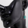 Sterling Turquoise Gemstones Teardrop Earrings in Women's Drop & Dangle Earrings
