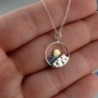 Sterling Silver Mountain Pendant Necklace