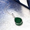 Green 16X12MM Sterling Silver Pendant in Women's Pendants