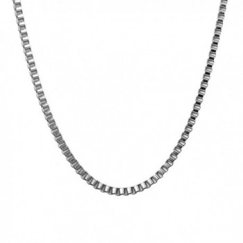 VALYRIA Stainless Steel 1.5mm to 3mm Box Chain Necklace For Unisex Adult 18 to 24 Inch Option - CS12BCR5DGR