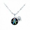 Custom Hypotonia Awareness Ribbon Silver Necklace Jewelry Choose Initial - CD12MXU1PBZ