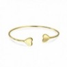Bling Jewelry Gold Plated Thin Stackable Heart Bangle Bracelet 925 Silver - C711VOILIP5