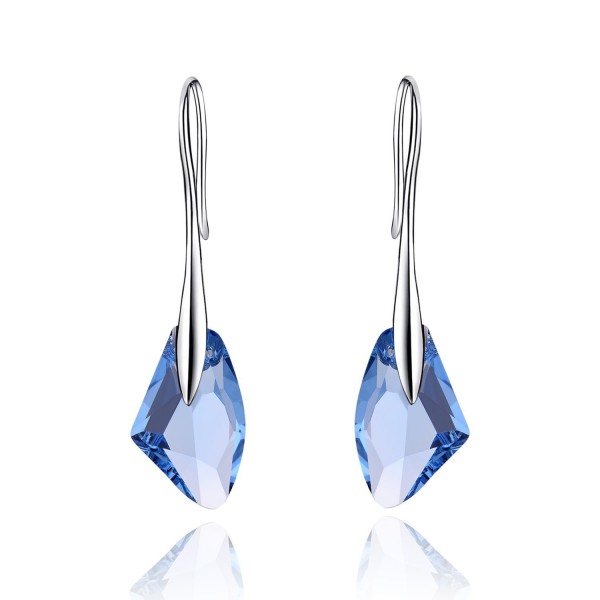 Blue Earrings Jewelry for Women-Women's Purple Swarovski Earrings - 1-Blue - CL17YL0LUR0