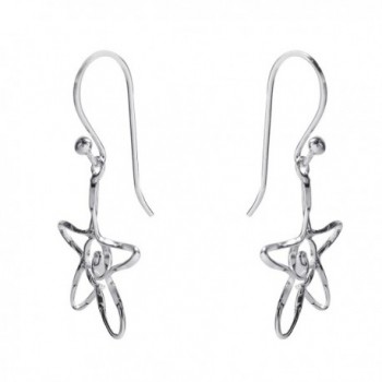 Abstract Sterling Silver Dangle Earrings