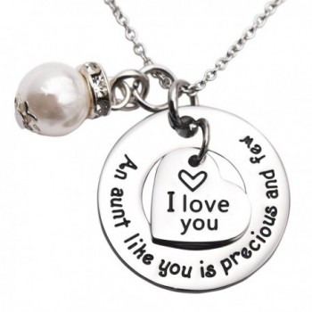 Aunt Necklace Jewelry An Aunt Like You is Precious and Few Sweet Auntie Necklace New Aunt Gift - Necklace - CV188XCS4U3