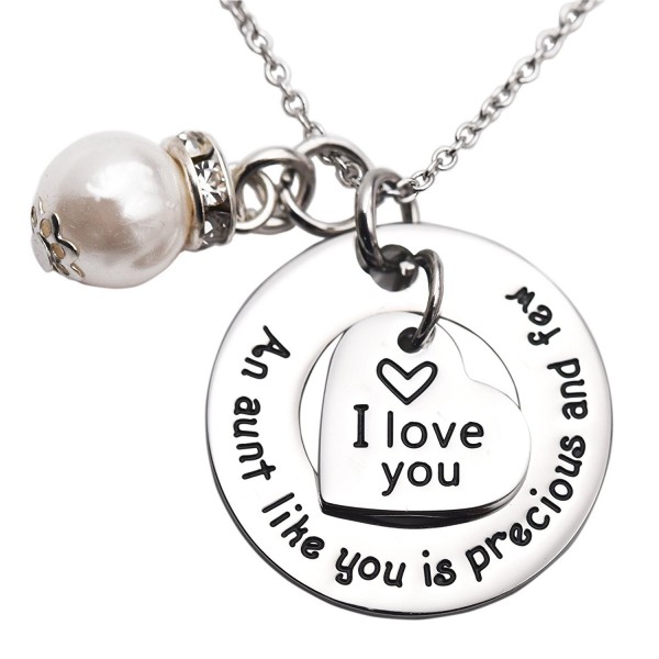 Aunt Necklace Jewelry An Aunt Like You is Precious and Few Sweet Auntie Necklace New Aunt Gift - Necklace - CV188XCS4U3