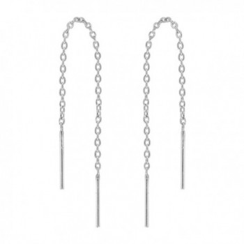 Thread Slide Through Sterling Silver Earrings