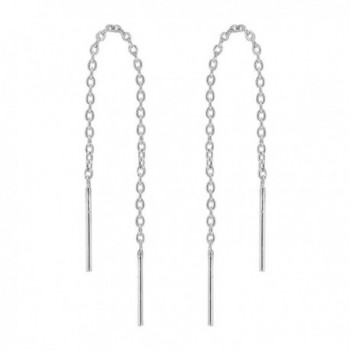 Thread Slide Through Sterling Silver Earrings