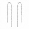 Thread Slide Through Sterling Silver Earrings