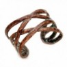 Distressed Vintage Copper Tone Criss Cross Bracelet - CX186DSXAGR