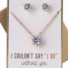 Bridesmaid Jewelry Cubic Zirconia Necklace in Women's Jewelry Sets