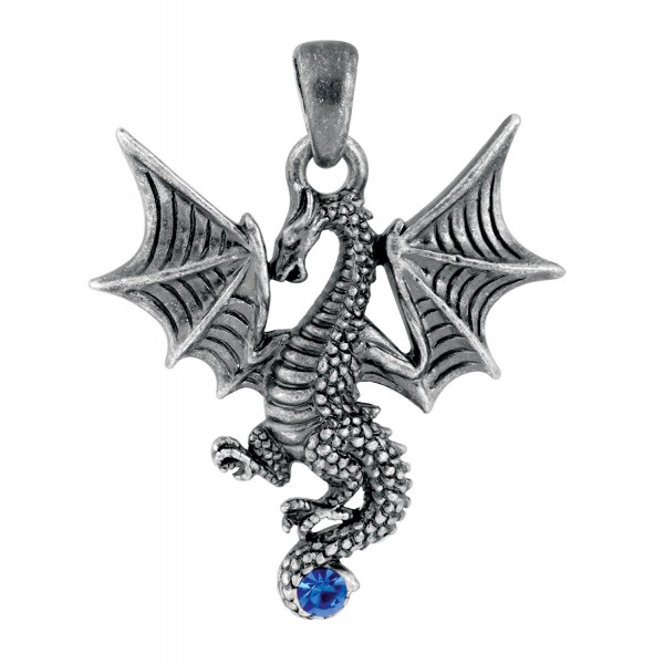 New Blue Tatsu Dragon Pendant Collectible Accessory Serpent Necklace - CQ1147SR54R