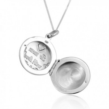 Sterling Silver Engraved Pendant Necklace in Women's Lockets