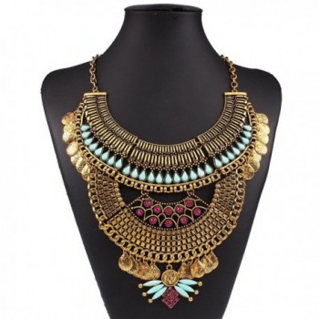 Diamonds Explosion models exaggeration fashion retro false collar necklace - Golden - CJ12EQGAQC1