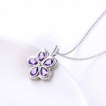 Sterling Silver Flower Pendant Necklace in Women's Pendants