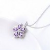 Sterling Silver Flower Pendant Necklace in Women's Pendants