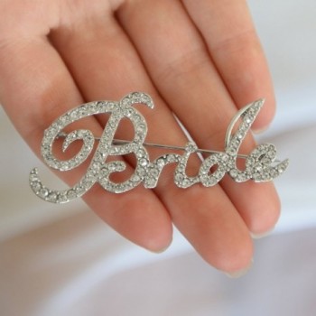 Mariell Crystal Rhinestone Brooch Lettering