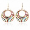 RareLove Bohemian Fashion Circle Beaded Chandelier Earrings Colorful - Colorful - CB184SHQUWT