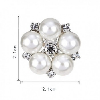 SANWOOD Fashion Rhinestone Flower Brooch Pin Wedding Jewelry Accessory - CE17YQYKI74