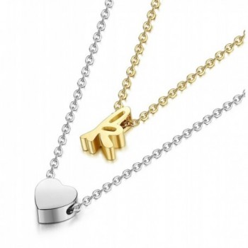 LOYALLOOK Stainless Necklace Alphabet extender in Women's Pendants