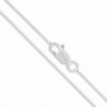 Sterling Silver 1.3mm Box Chain Necklace - Lobster Clasp - C5180DE9H3Q