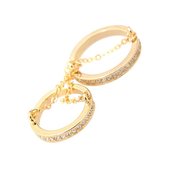 chelseachicNYC Crystal Double Layer Chain Knuckle Ring - CM12EBQKI2Z