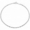 Bling Jewelry Sterling Silver Anklet Singapore Chain Ankle Bracelet Italy - CT12LV0EQ0J