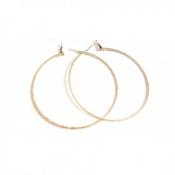 Large Hoop Earrings Textured Hoops