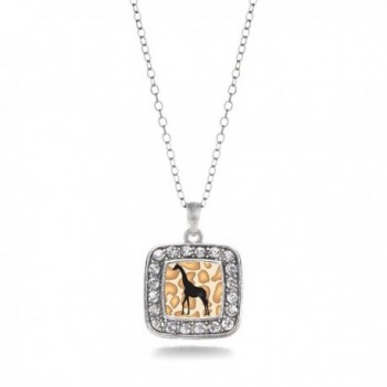 Giraffe Silhouette Charm Necklace - CV11V7TZBAX