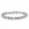 NEHZUS Women's Bracelets Tennis Bracelets with Swarovski Crystals for Mother's Day Anniversary Gifts - CB187DIELLW