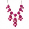 ShinyJewelry Bib Bubble Chunky Collar Choker Statement Necklace Pendant - Rose Pink - CL182XD6THL