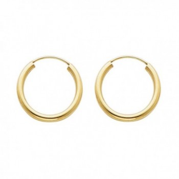 14k Yellow Gold 2mm Thickness Endless Hoop Earrings (18 x 18 mm) - CT116GOXK85