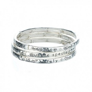 Inspirational Silver tone Bracelet Jewelry Nexus in Women's Stretch Bracelets