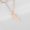 Rose Sterling Silver Cross Necklace in Women's Pendants