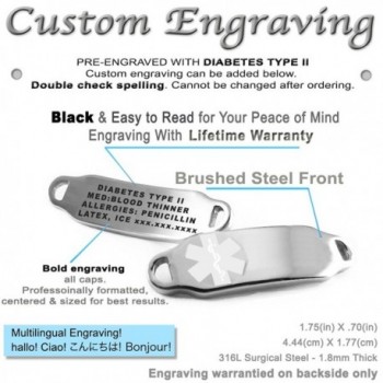 MyIDDr Pre Engraved Customizable Diabetes Bracelet