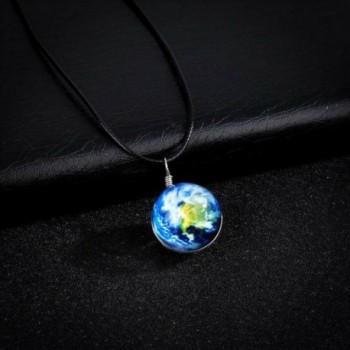 Galaxy Cosmic Pendant Necklace Leather in Women's Pendants