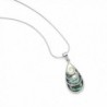 Sterling Beautiful Abalone Teardrop Necklace