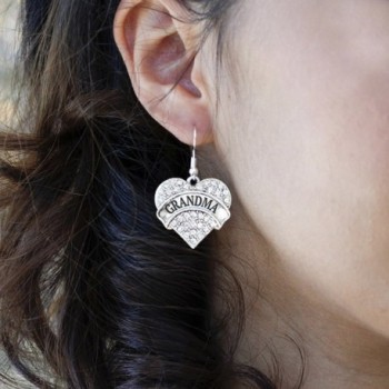 Grandma Earrings French Crystal Rhinestones in Women's Drop & Dangle Earrings