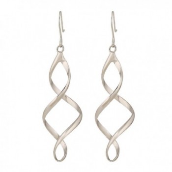 Lureme Silver Twisted Earrings 02004774 in Women's Drop & Dangle Earrings