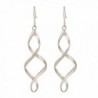 Lureme Silver Twisted Earrings 02004774 in Women's Drop & Dangle Earrings