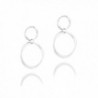 Double Twisted Hoop Drop Women's Dangle Earrings by Dokreil - Silver - CB189IIQ74I