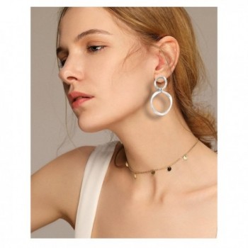 Double Twisted Womens Earrings Dokreil in Women's Drop & Dangle Earrings