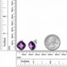 Sterling Stunning Amethyst Gemstone Birthstone in Women's Stud Earrings