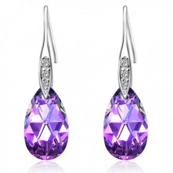 Queenees Sterling Swarovski Elements Crystals - Purple - C612HDV89VR