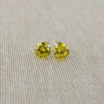 Yellow 1 5tcw Simulated Citrine Earrings