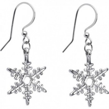 Body Candy Holiday Winter Snowflake Earrings - CZ115GSG6SN
